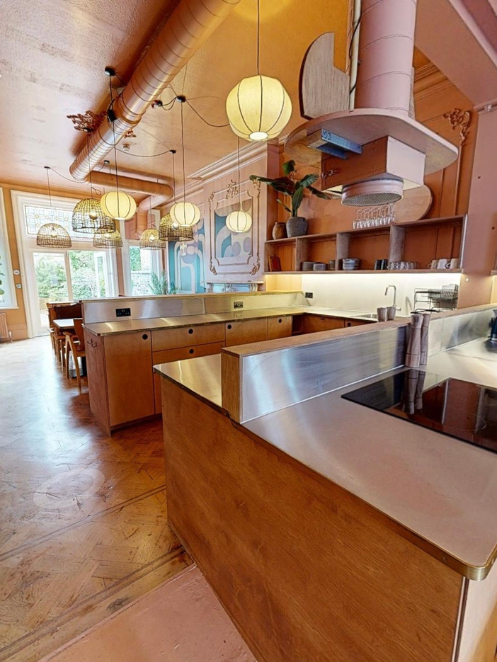 Completed kitchen at the Greencroft Gardens conversion